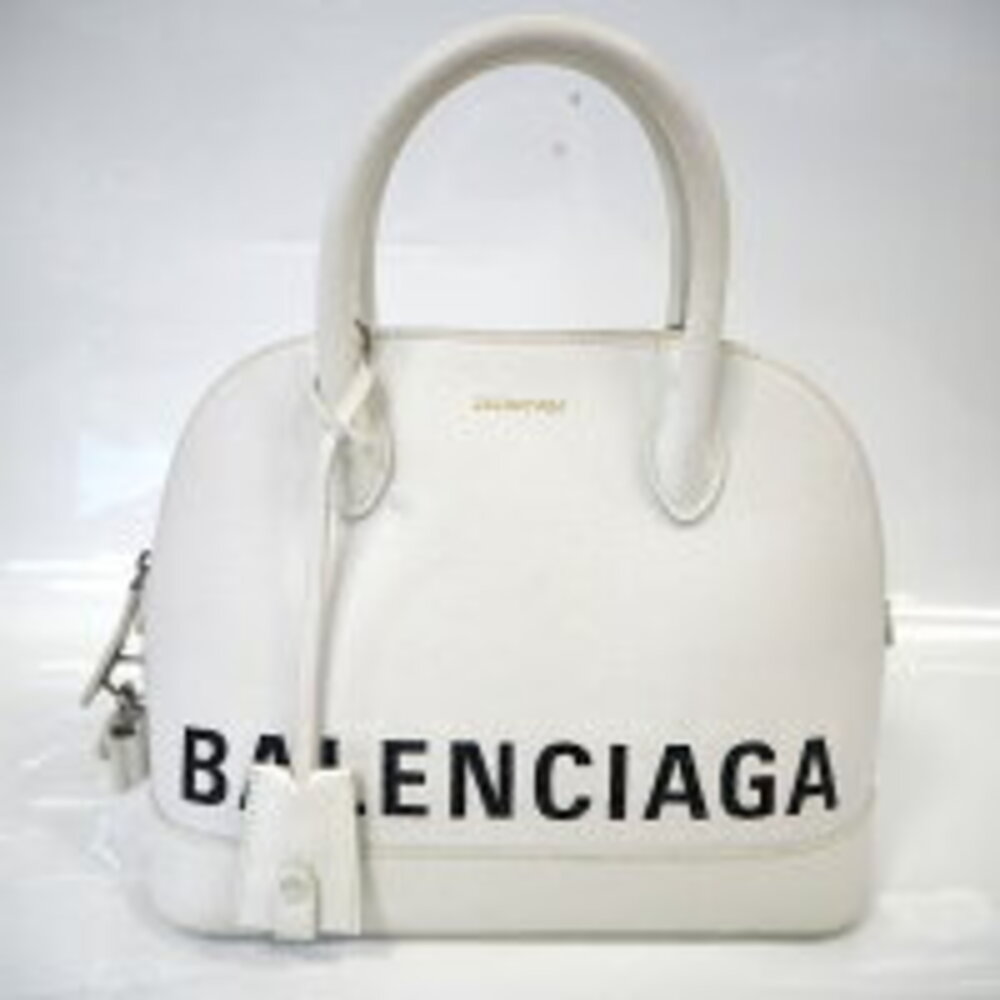 Balenciaga Built Top Handle Handbag White